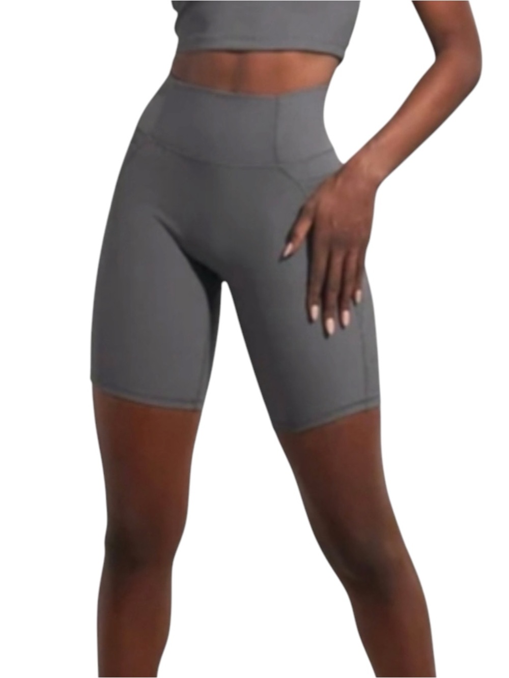 BuffBunny Material Girl Ribbed Biker
Short 7” with Pockets size Small in Gray